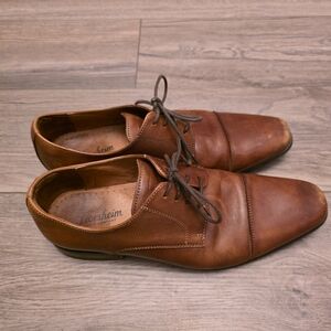 Florsheim Men's Postino Cap Toe Oxford Leather Shoes Cognac Brown US 9D
